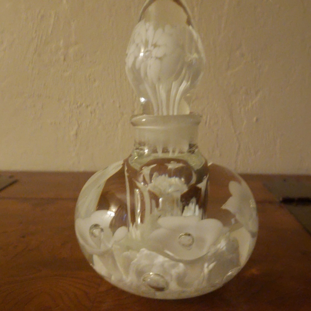 Signed Joe Rice perfume bottle